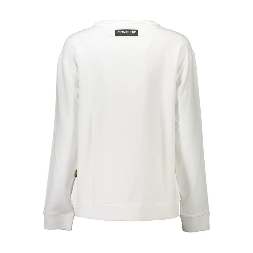 Plein Sport White Cotton Women Sweater