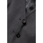 Dolce & Gabbana Black Striped Button Down Sleeveless Vest Top
