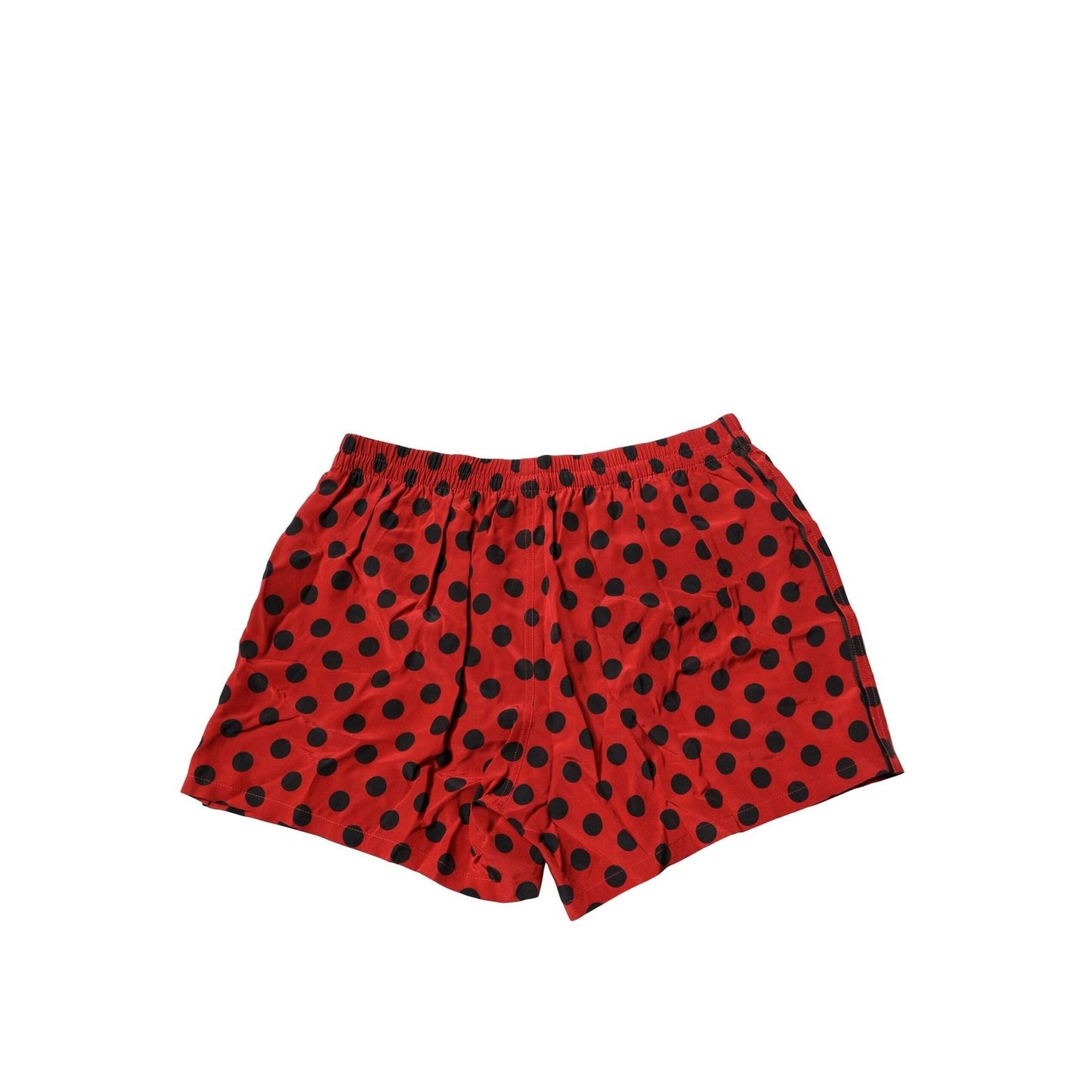 Dolce & Gabbana Red Silk Polka Dot Boxer Shorts Underwear BIK1296-3