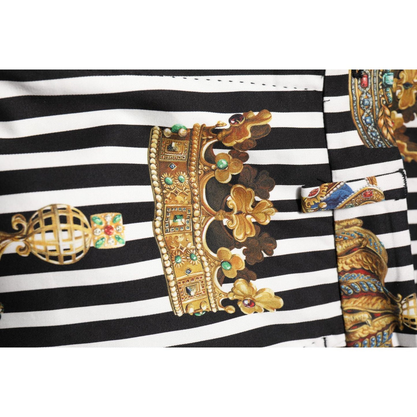 Dolce & Gabbana Multicolor Striped Crown Pants