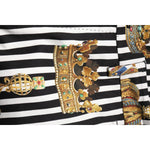 Dolce & Gabbana Multicolor Striped Crown Pants