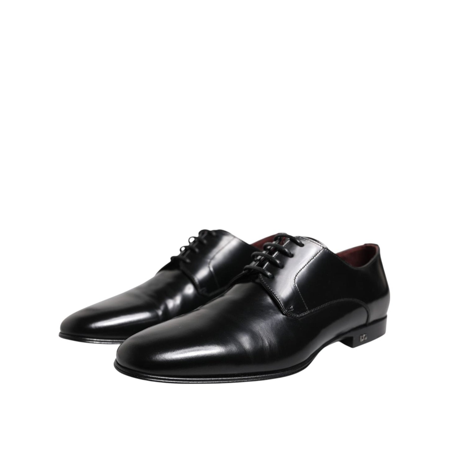 Dolce & Gabbana Black Leather Lace Up Derby Dress Formal Shoes