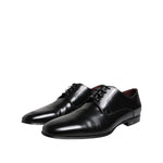 Dolce & Gabbana Black Leather Lace Up Derby Dress Formal Shoes