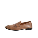 Brunello Cucinelli Brown Leather Loafer Dress Formal Shoes