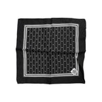 Dolce & Gabbana Black White Printed Silk Square Foulard Scarf