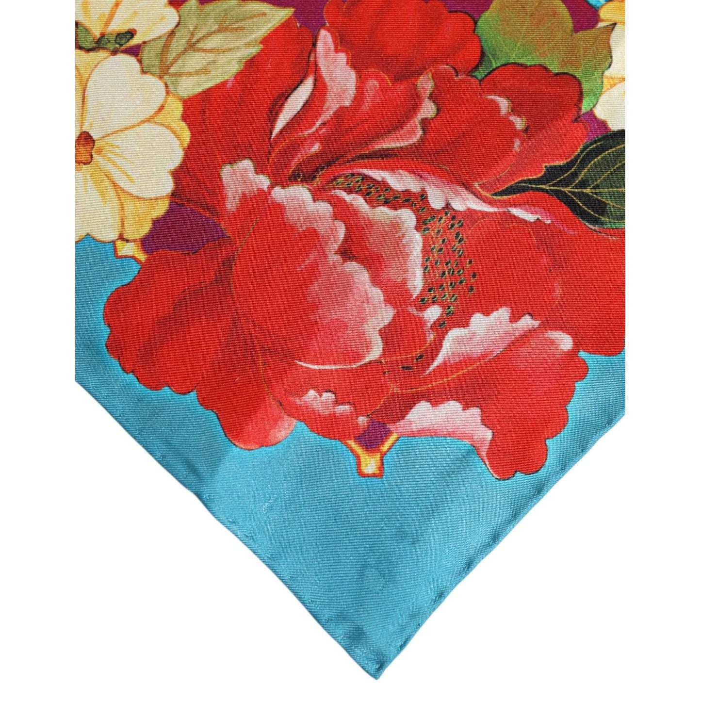 Dolce & Gabbana Multicolor Floral Print Square Foulard Scarf