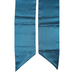 Dolce & Gabbana Blue Satin Silk Skinny Foulard Wrap Scarf