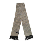 Dolce & Gabbana Gray Skulls Silk Fringes Men Foulard Scarf