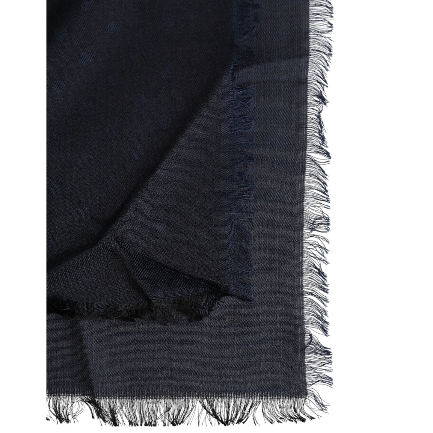 Dolce & Gabbana Black Viscose Fringes Neck Warmer Scarf