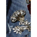 Dolce & Gabbana Blue Cotton Rhinestone Embellish Denim Jeans PAN76445-44
