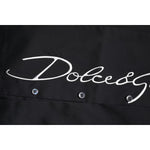 Dolce & Gabbana Black Cotton SICILIA Logo Men Dress Shirt