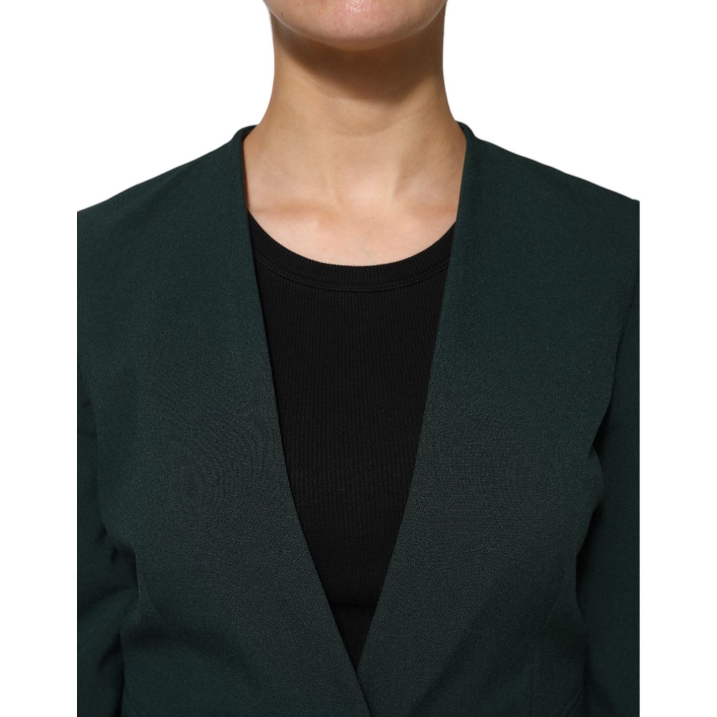 Maison Margiela Green Single Breasted One Button Coat Jacket