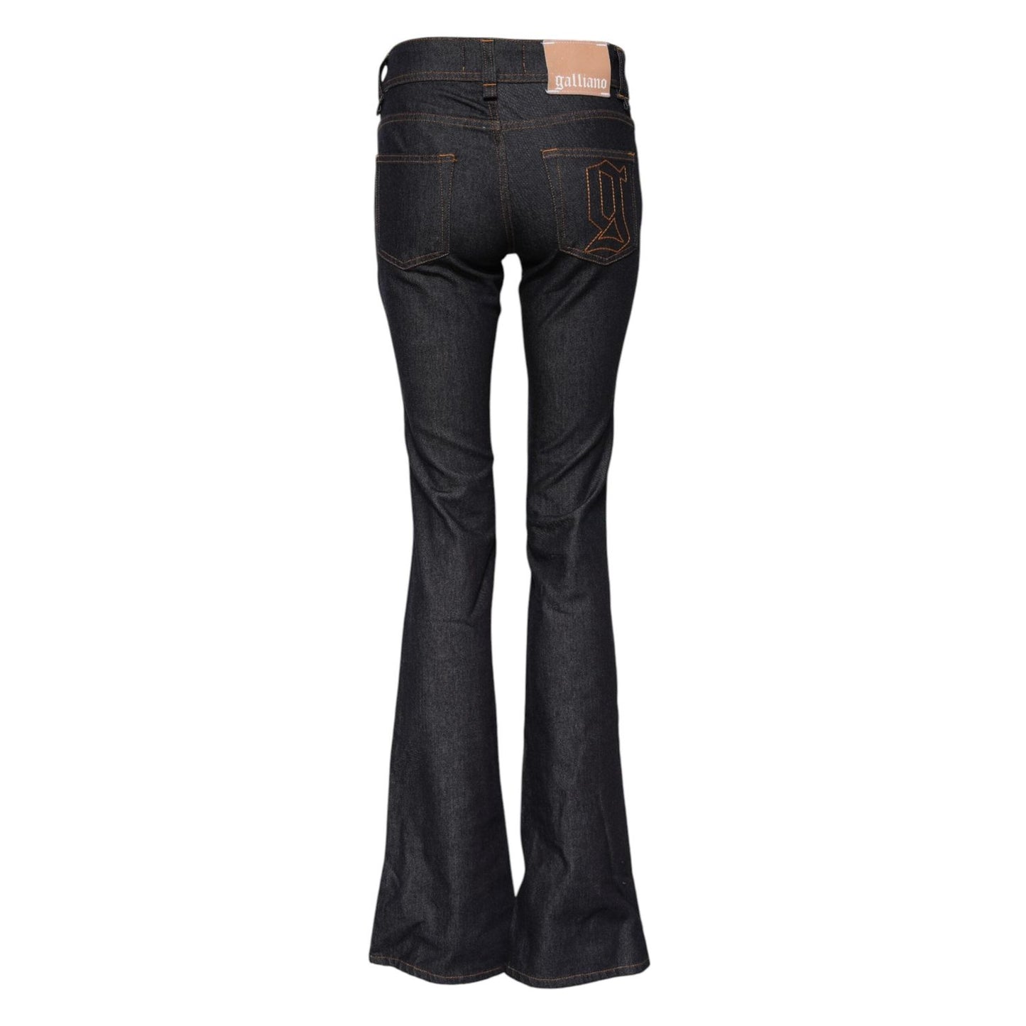 John Galliano Blue Mid Waist Cotton Wide Leg Denim Jeans PAN74828-25