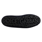 Dolce & Gabbana Blue Suede Crown Crystal Loafers Dress Shoes MV7531-41