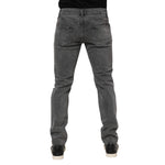 Dolce & Gabbana Gray Cotton Logo Plaque Denim Jeans PAN76344-48