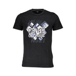 Cavalli Class Black Cotton T-Shirt CA-22262-XL