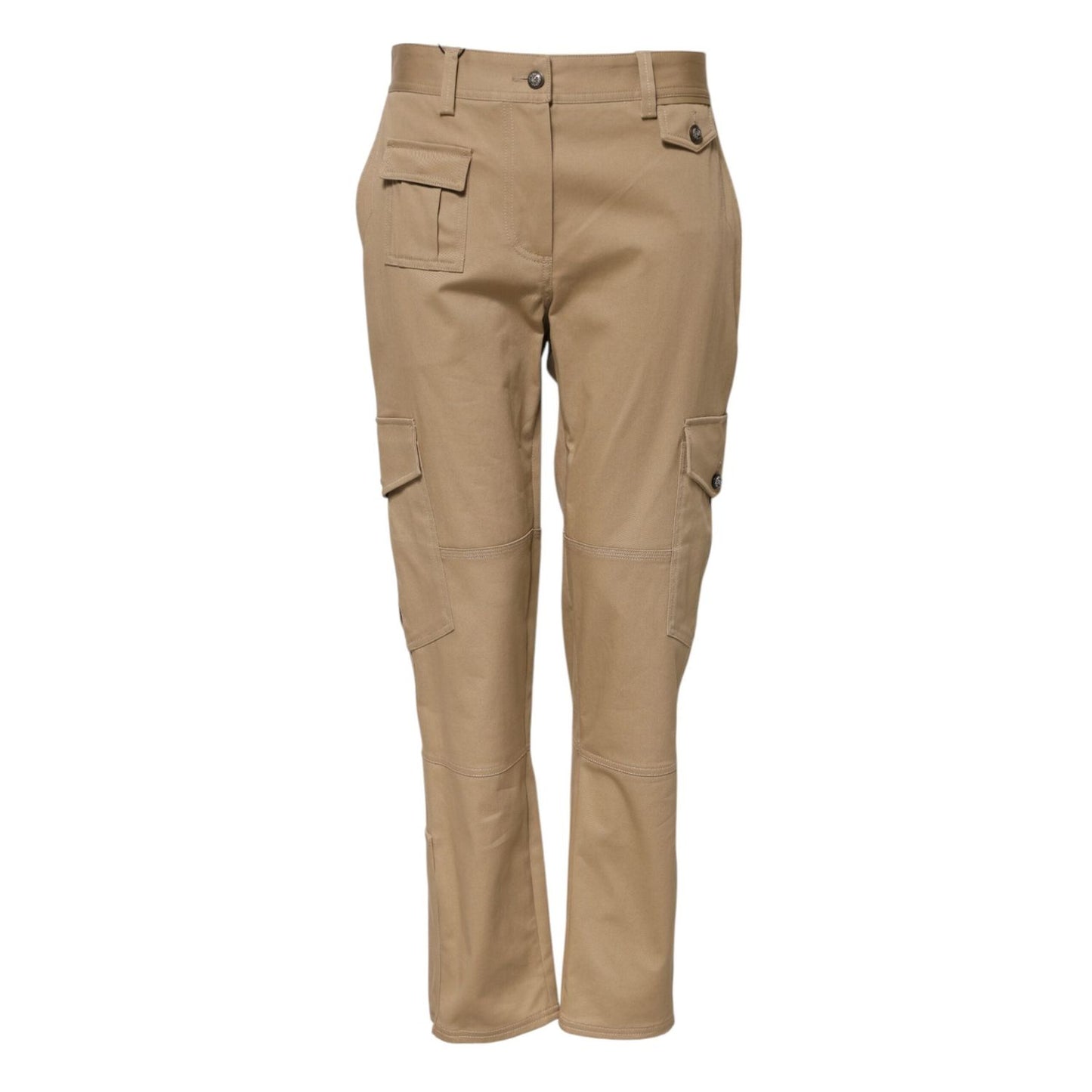 Dolce & Gabbana Beige Mid Waist Cargo Tapered Pants PAN75630-40
