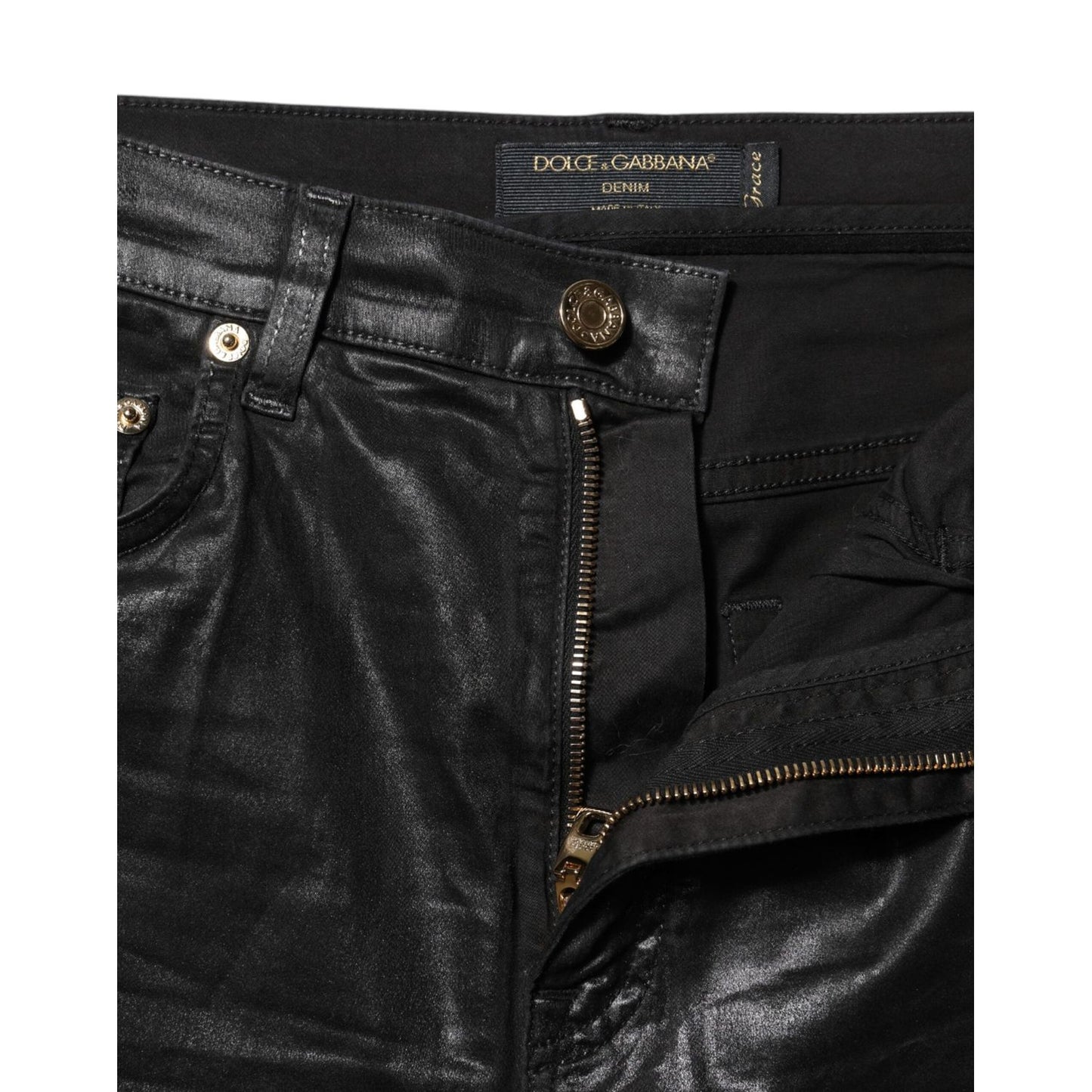 Dolce & Gabbana Black GRACE High Waist Skinny Denim Jeans PAN75962-38