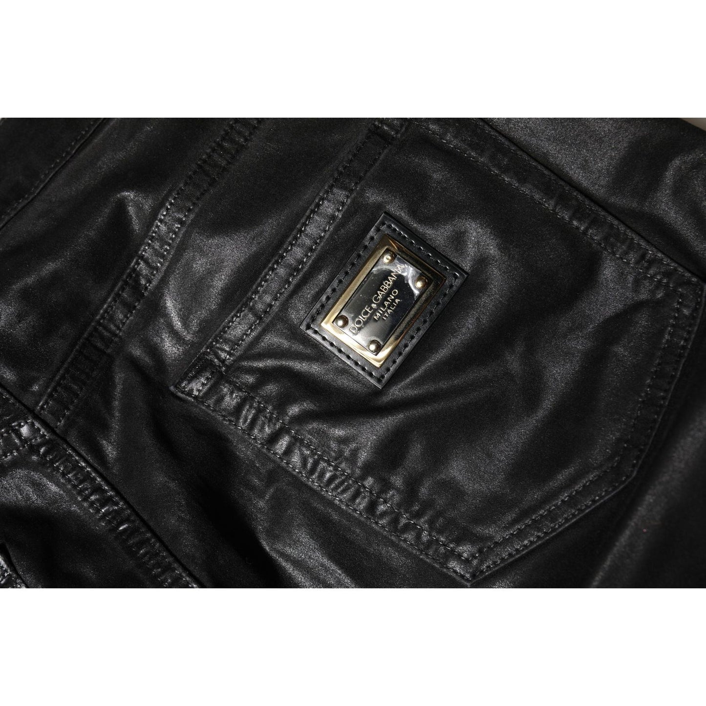 Dolce & Gabbana Black GRACE High Waist Skinny Denim Jeans PAN75962-38