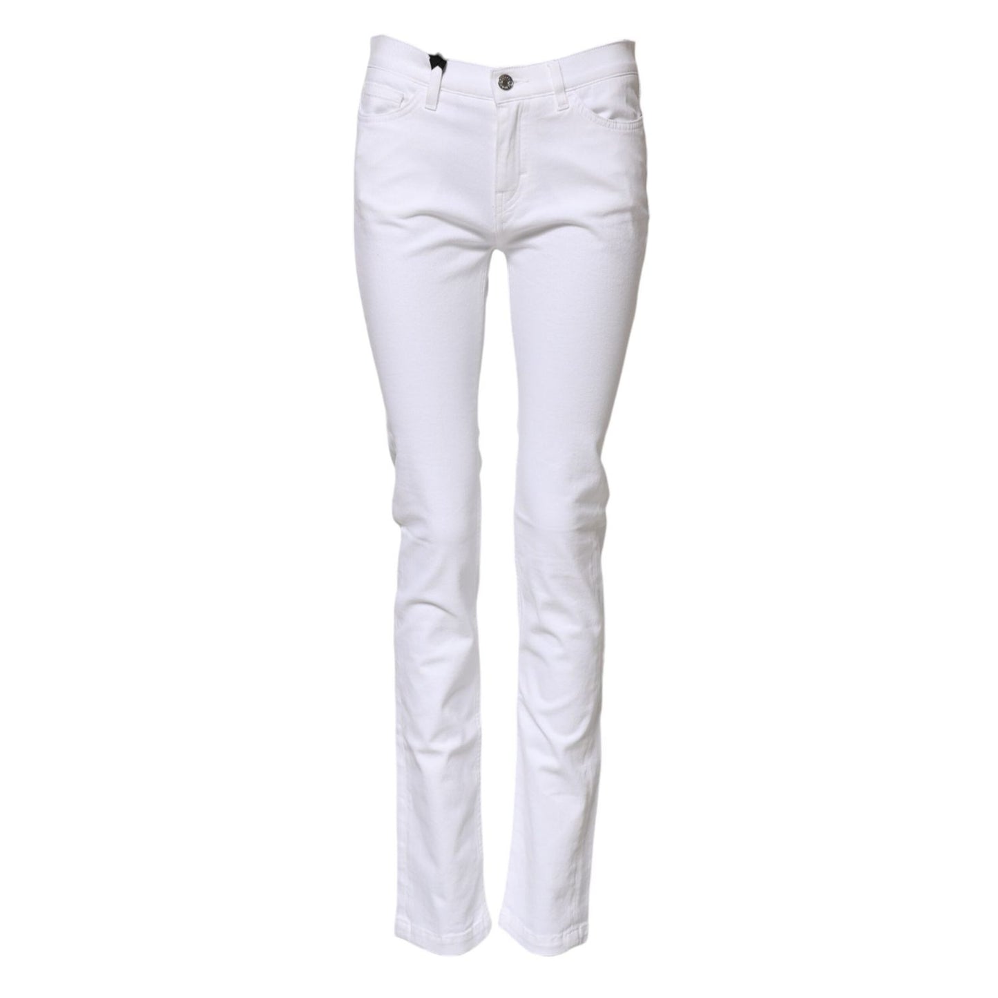 Dolce & Gabbana White GRACE Mid Waisted Skinny Denim Jeans PAN75964-40