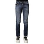 Dolce & Gabbana Blue Washed Cotton Slim Fit Men Denim Jeans PAN75596-44