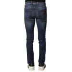 Dolce & Gabbana Blue Washed Cotton Slim Fit Men Denim Jeans PAN75596-44