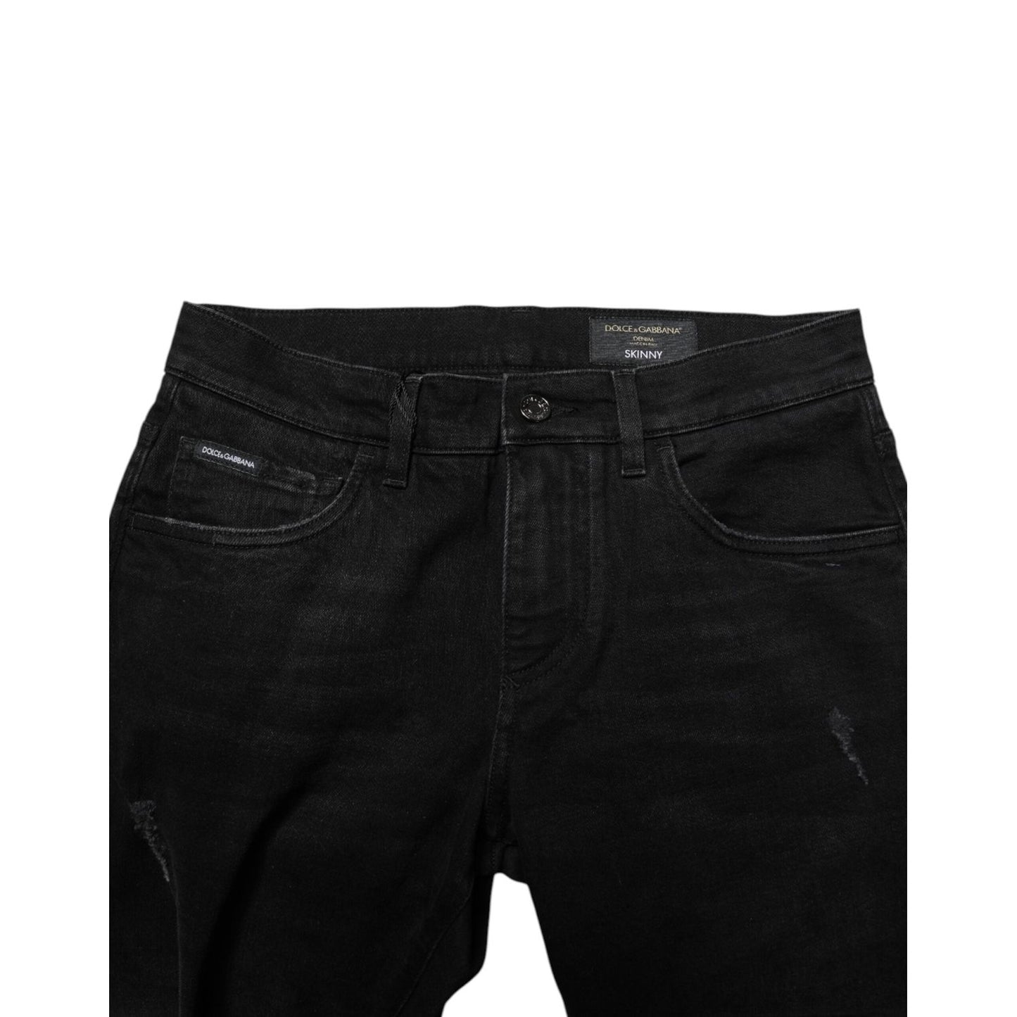 Dolce & Gabbana Black Cotton Skinny Denim Jeans PAN76527-52