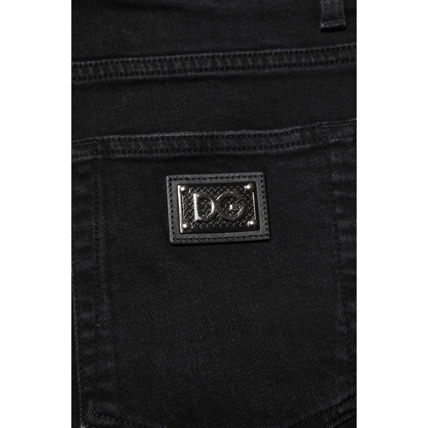 Dolce & Gabbana Black Cotton Skinny Denim Jeans PAN76527-52