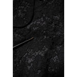 Dolce & Gabbana Black Floral Lace Cotton Collared Jacket JKT4099-38