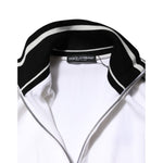 Dolce & Gabbana White Viscose Logo Women Full Zip Jacket JKT41300-36