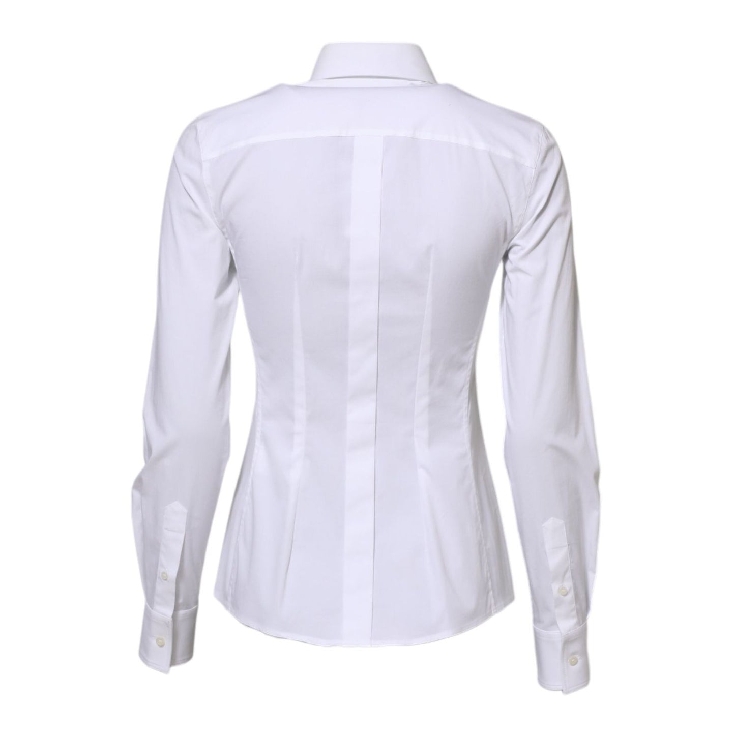 Dolce & Gabbana White Cotton Long Sleeves Collared Shirt Top TSH84256-36