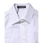 Dolce & Gabbana White Cotton Long Sleeves Collared Shirt Top TSH84256-36