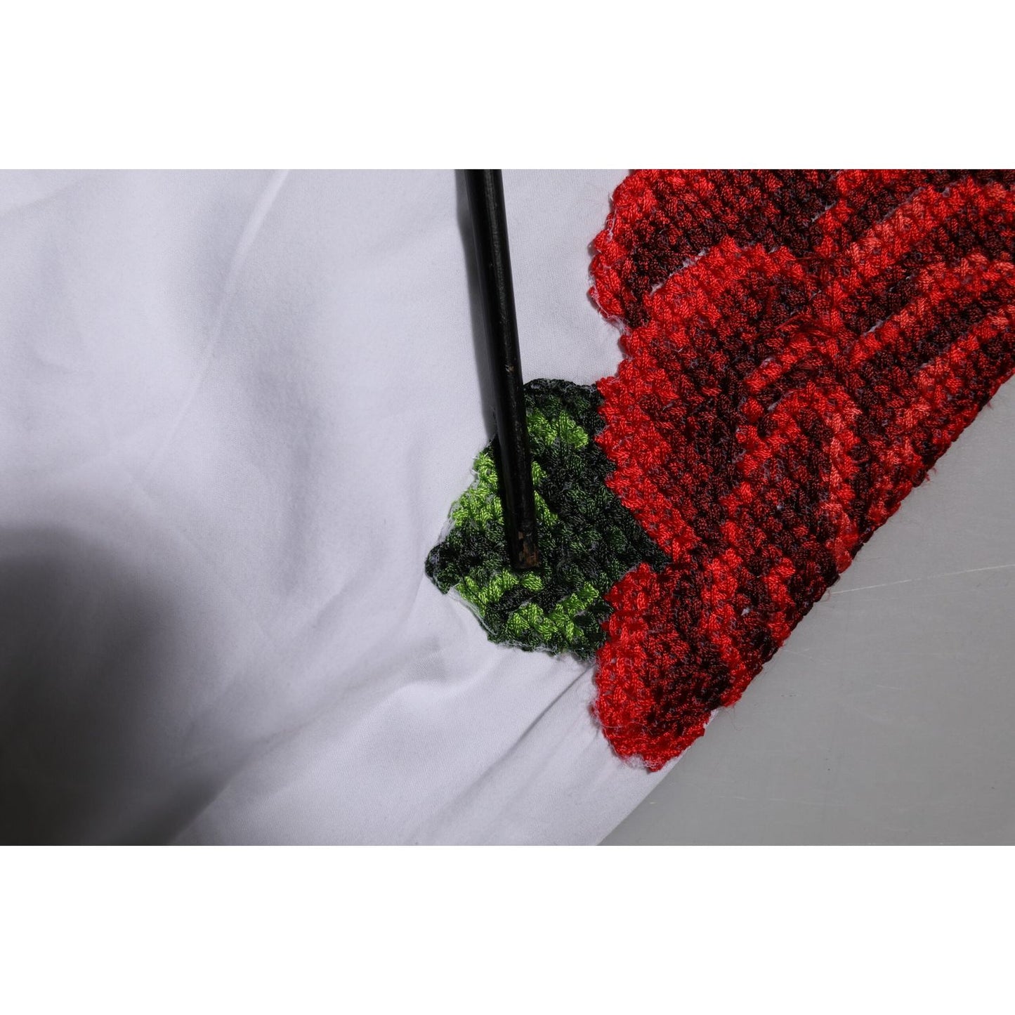 Dolce & Gabbana White Rose Embroidery Collared Shirt Top TSH90566-36