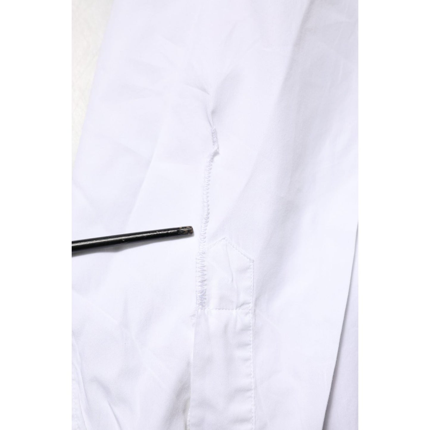 Dolce & Gabbana White Rose Embroidery Collared Shirt Top TSH90566-36