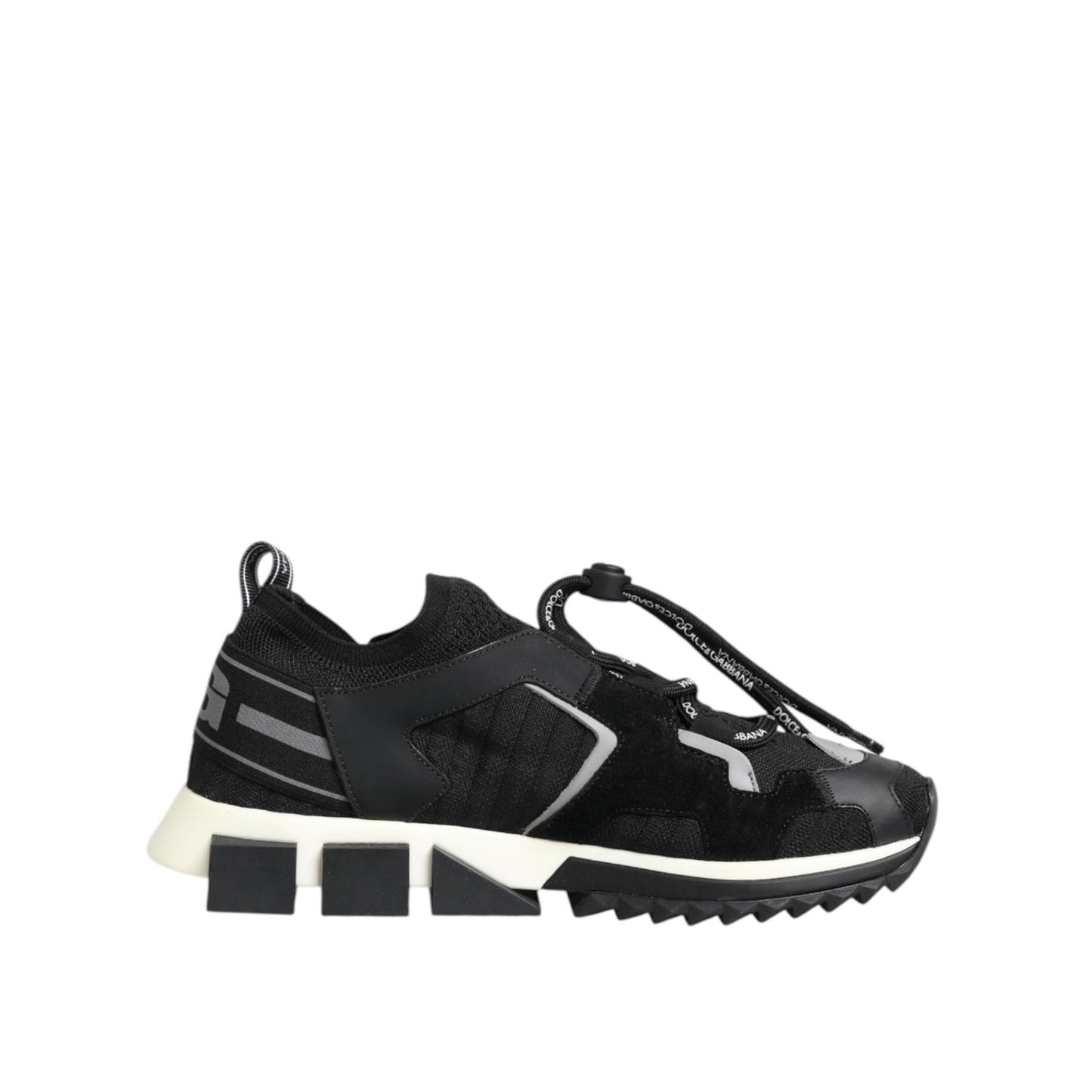 Dolce & Gabbana Black White Logo Sorrento Sneakers Shoes LA12704-39