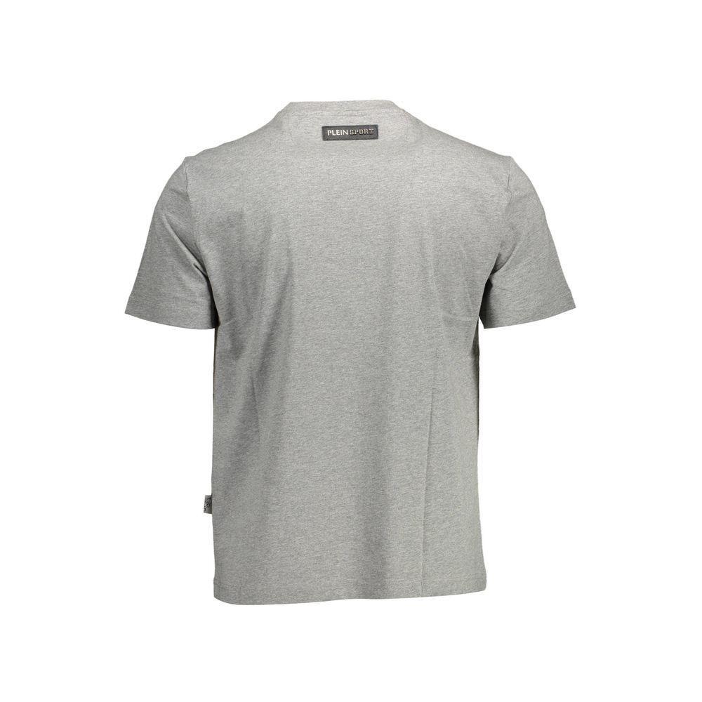 Plein Sport Gray Cotton T-Shirt PL-11196-M