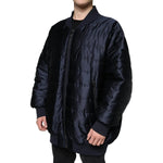 Dolce & Gabbana Dark Blue Quilted Full Zip Bomber Jacket TSH3794-56