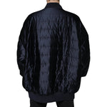 Dolce & Gabbana Dark Blue Quilted Full Zip Bomber Jacket TSH3794-56
