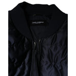 Dolce & Gabbana Dark Blue Quilted Full Zip Bomber Jacket TSH3794-56