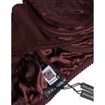 Dolce & Gabbana Burgundy Silk Underwired Balconette Bra Underwear BIK1314-2