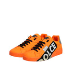 Dolce & Gabbana Orange Portofino Logo Tape Men Sneakers Shoes MV7592-43