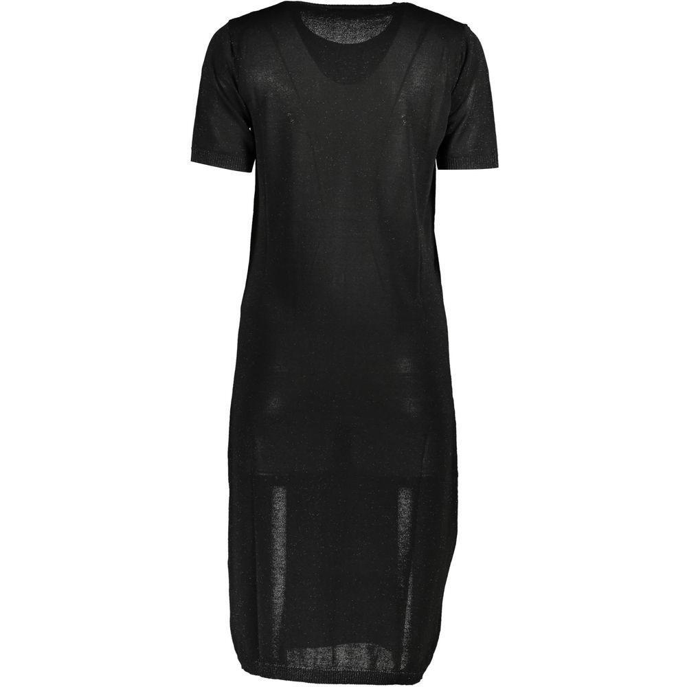Cavalli Class Black Viscose Dress CA-21196-XS
