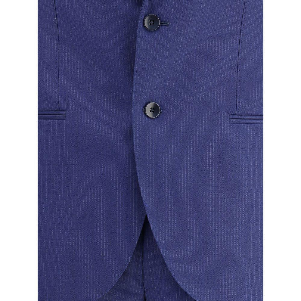 Gi Capri Striped Virgin Wool Suit GI-ROMA112605656-IT52 | XL