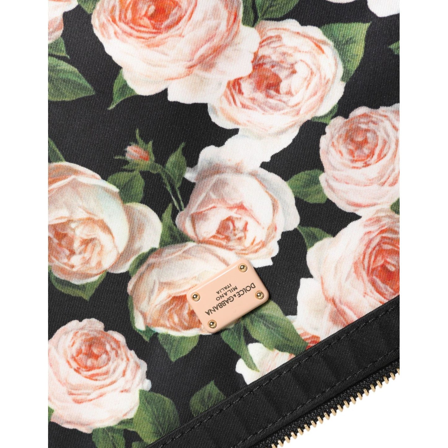 Dolce & Gabbana Multicolor Floral DG Plaque Clutch Women Pouch Borse Bag
