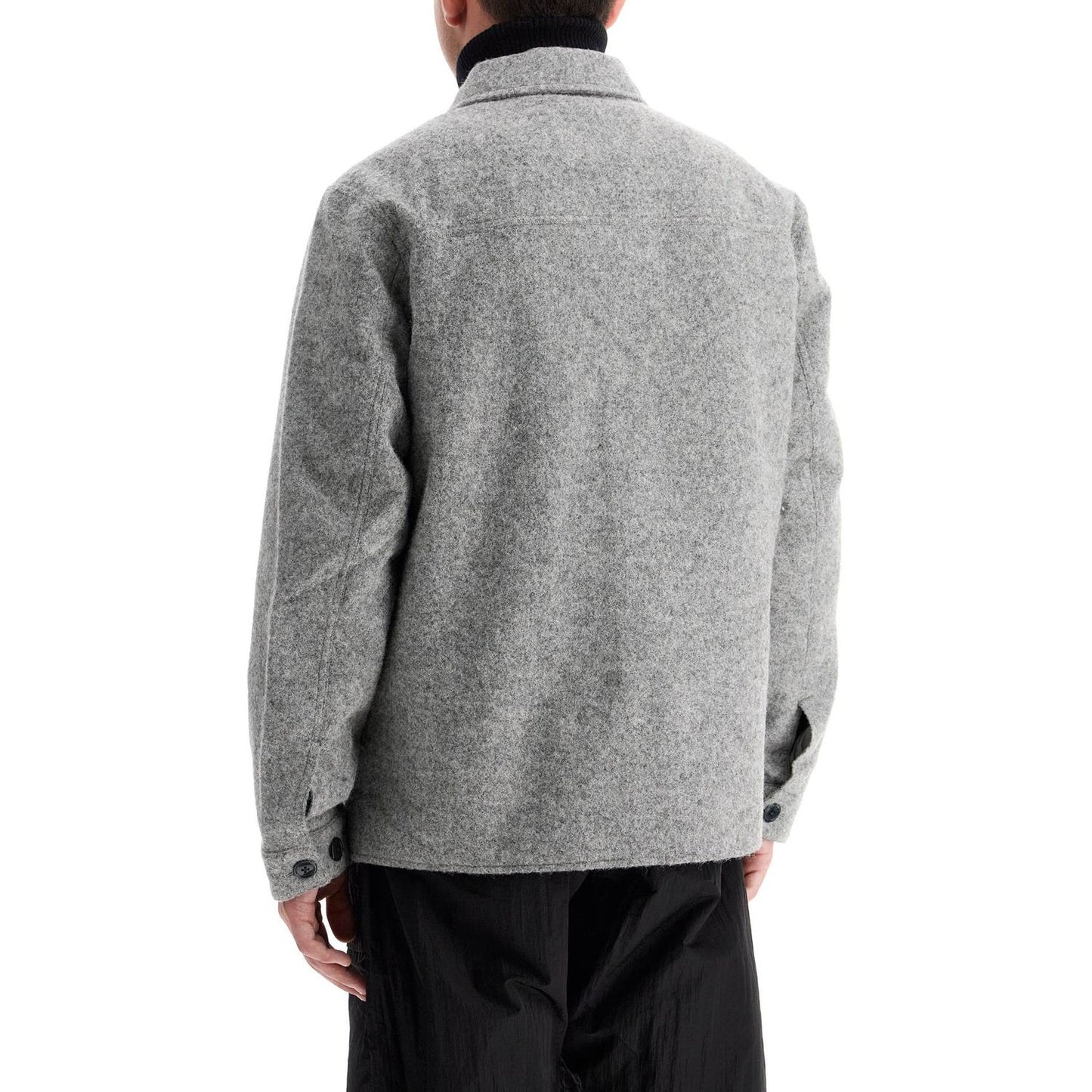 Woolrich reflective wool blend shirt jacket