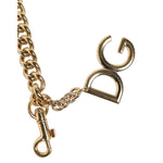 Dolce & Gabbana Brown Leopard Gold Brass Chain Accessory Shoulder Strap WMB550