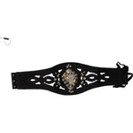 Dolce & Gabbana Black Canvas Embellished Waist Women Belt WMB335-42