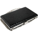 Dolce & Gabbana Black Leather Silver Frame Clutch Mini Crossbody Bag Dolce & Gabbana Dark Slate Gray