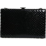 Dolce & Gabbana Black Leather Silver Frame Clutch Mini Crossbody Bag Dolce & Gabbana Black
