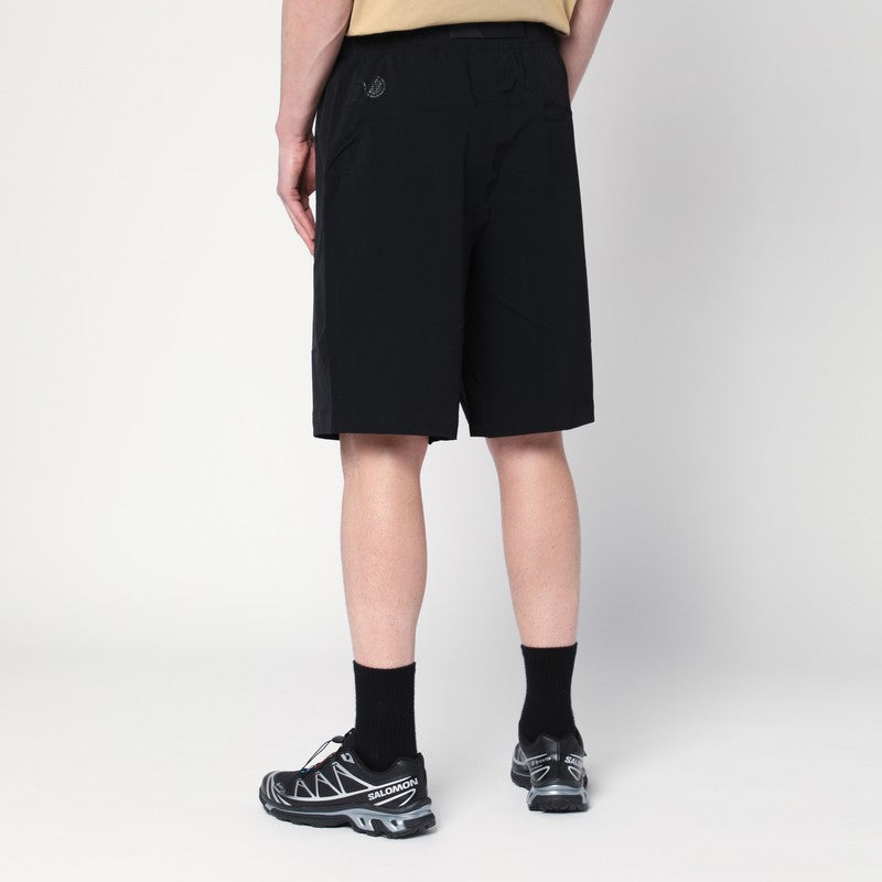 Purple Mountain Observatory Black Bermuda in mixed nylon